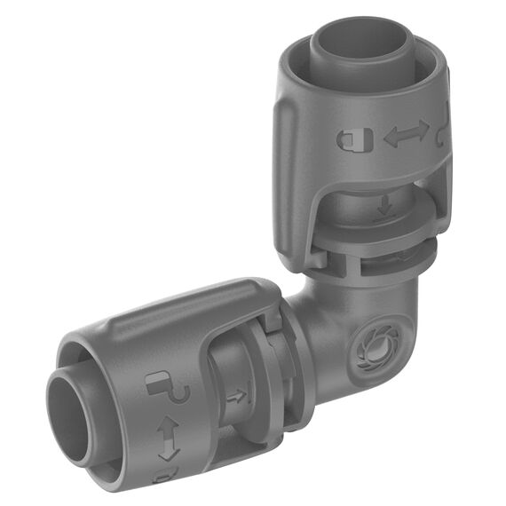 Gardena Micro-Drip-System L-Stück 13 mm (1/2 Zoll): Rohrverbinder für die Richtungsänderung des 13 mm Verlegerohre, werkzeuglose Montage, wiederverwendbar (13202-20)