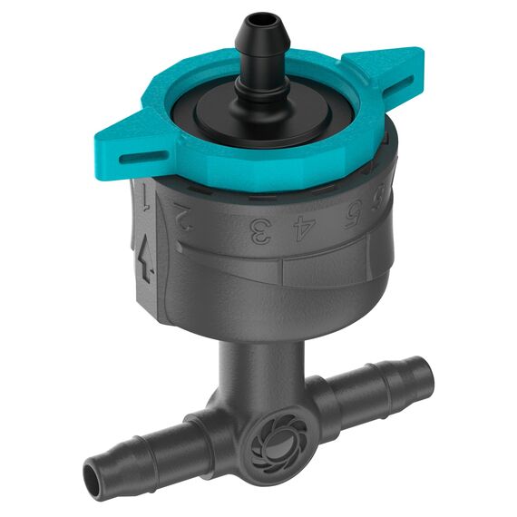 Gardena Micro-Drip-System regulierbarer Reihentropfer 1 bis 8 l/h, druckregulierend: Für Pflanzen mit unterschiedlichem Wasserbedarf, einfache Verbindungstechnik (13314-20)