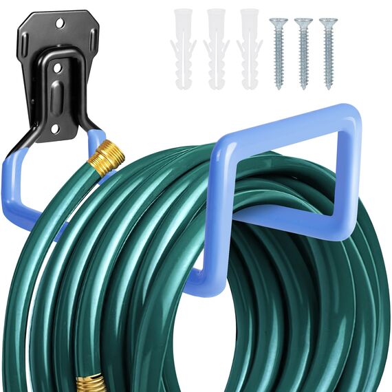PeoMev 2 Stück Schlauchaufhänger Wandhalterung – Metall-Gartenschlauch-Aufbewahrung, Wasserschlauchhalter für draußen, robuste Schlauchtrommel für Wasserschlauch