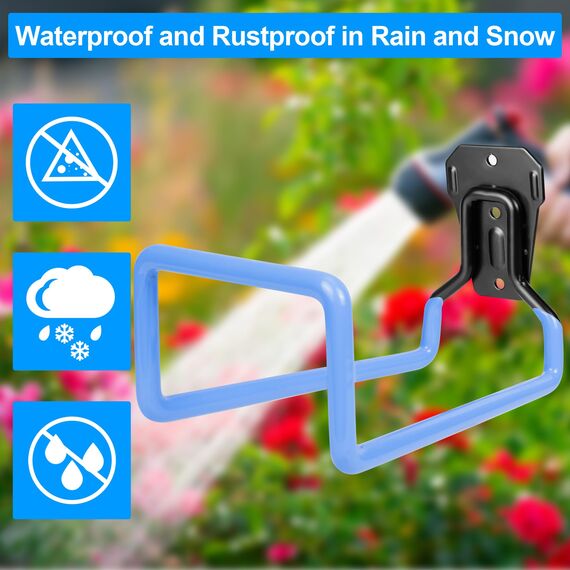 PeoMev Schlauchhalter Wandhalterung – Metall-Schlauchhaken, Gartenschlauchregal, robuste Wasserschlauchtrommeln für Außenwasserschlauch, Verlängerungskabel