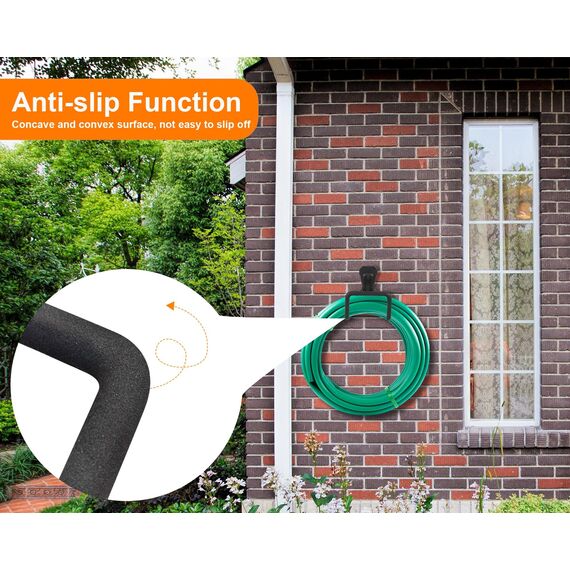 Metall-gartenschlauchhalter – Strapazierfähiger Schlauchhalter, Wandmontage, Wasserschlauchhalter Für Außenhof, Langlebige Schlauchhaken, Ideal Für Wasserschlauch, Verlängerungskabel (1pc Black)