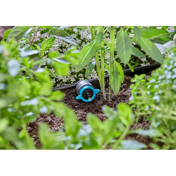 Gardena Micro-Drip-System regulierbarer Reihentropfer 1 bis 8 l/h, druckregulierend: Für Pflanzen mit unterschiedlichem Wasserbedarf, einfache Verbindungstechnik (13314-20)
