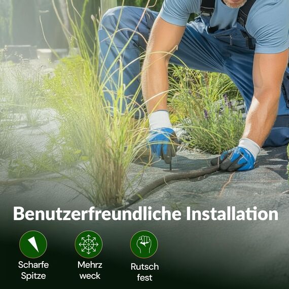 GARDENIX 200 Stück AquaPEG Gartenschlauch Anker Boden Erdspiess Befestigungsanker für Tropfschlauch Perlschlauch Steckgabel