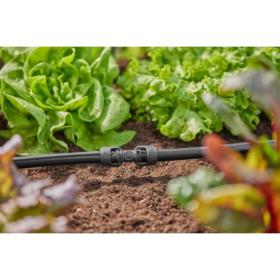 Gardena Micro-Drip-System Verbinder 13 mm (1/2 Zoll): Verbindungsstück für Rohrverlängerung des Verlege- und Tropfrohrs, 13 mm (1/2 Zoll), wiederverwendbar (13203-20)