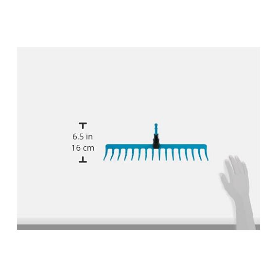 Gardena combisystem-Rechen: Breite Harke mit 16 Zinken, ideales Gartenzubehör zum Rechen, Unkrautentfernen und zur Bodenbearbeitung, Arbeitsbreite 41 cm, passend zu Allen cs-Stielen (3179-20)