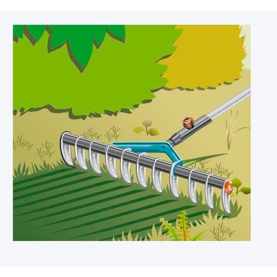 Gardena combisystem-Rasenlüfter: Manueller Vertikutierer mit 35 cm Arbeitsbreite, ideales Gartenzubehör zum Entfernen von Moos und Filz im Rasen, passend zu Allen combisystem-Stielen (3391-20)