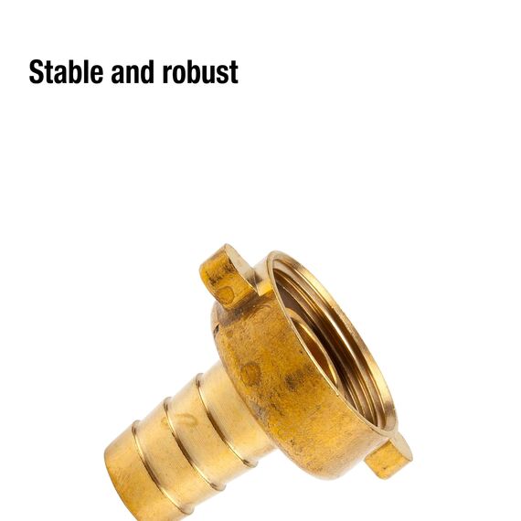 Gardena Messing-Schlauchverschraubung 2-teilig: Verschraubung aus hochwertigem Messing, 26,5 mm (G 3/4 Zoll)-Gewinde, für 13 mm (1/2 Zoll)-Schläuche (7140-20)