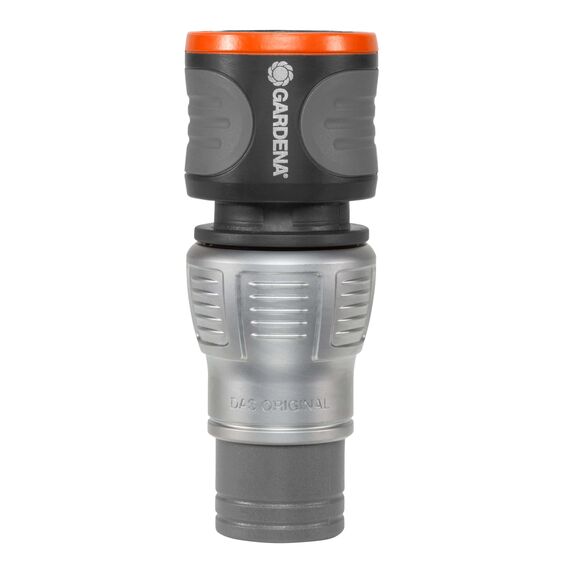 Gardena Premium Schlauchverbinder 13 mm (1/2 Zoll) - 15 mm (5/8 Zoll): Adapter für Schläuche an Wasserhahnkupplung, hohe Schlauchhaltekraft, frostsicher, verpackt (18255-20)