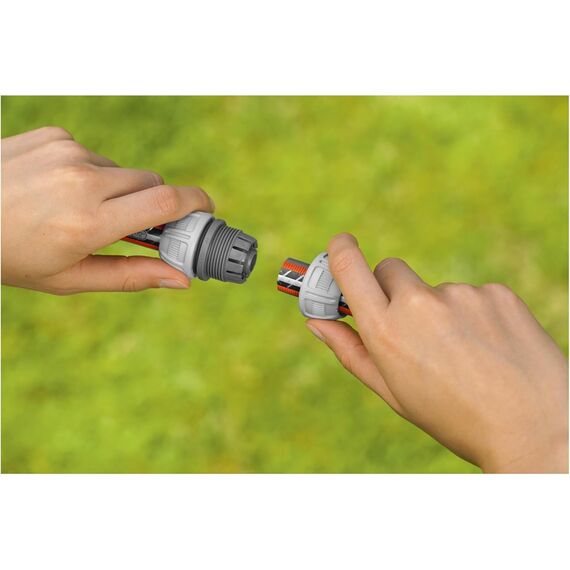 Gardena Reparator 13 mm (1/2 Zoll) und 15 mm (5/8 Zoll): Schlauchreparatur schnell und einfach ohne Werkzeug, Power Grip, hohe Haltekraft, verpackt (18232-20) (Packung mit 4)