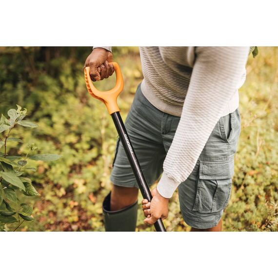 Fiskars Gärtnerspaten für harte, steinige Böden, Spitz, Länge 116,6 cm, Hochwertiges Stahl-Blatt/Kunststoff-Stiel, Schwarz/Orange, Solid, 11066716
