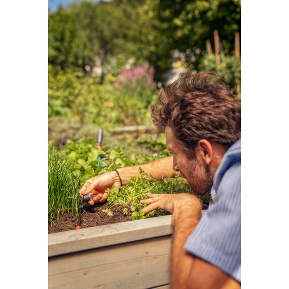 Gardena Micro-Drip-System regulierbarer Reihentropfer 1 bis 8 l/h, druckregulierend: Für Pflanzen mit unterschiedlichem Wasserbedarf, einfache Verbindungstechnik (13314-20) (Packung mit 3)