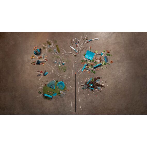 Gardena combisystem-Schneidrechen: Rechen zur Beseitigung von Moos und Rasenfilz, 35 cm Arbeitsbreite, aus hochwertigem Qualitätsstahl, auch zum Rechen von Unrat und Steinen geeignet (3392-20)