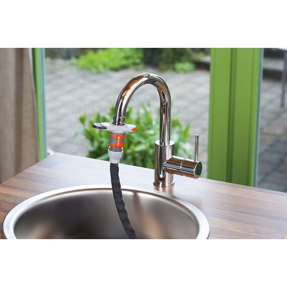 Gardena Hahnverbinder für Indoor-Wasserhähne: Anschluss für Indoor-Wasserhähne & Schlauchverbinder 13 mm (1/2 Zoll) und 15 mm (5/8 Zoll): Steckverbinder für den Schlauchanfang, Griffmulden
