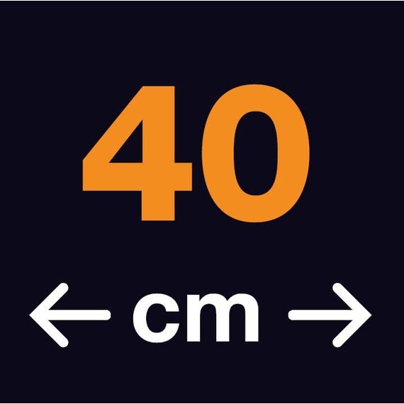 Fiskars Rechen mit 16 Zinken, Werkzeugkopf, Breite: 40 cm, Gehärtete Stahlzinken, Schwarz/Orange, QuikFit, 1000654