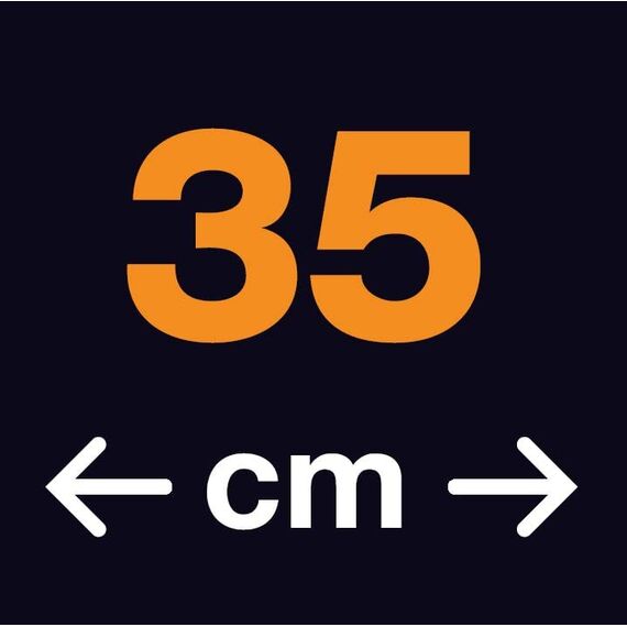 Fiskars Rechen mit 14 Zinken, Werkzeugkopf, Breite: 36 cm, Gehärtete Stahlzinken, Schwarz/Orange, QuikFit, 1000653