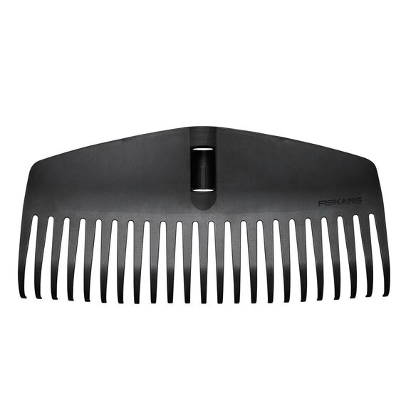 Fiskars Laubbesen-Kopf, 23 Zinken, Verbindbar mit Fiskars Solid Stiel, Breite: 42 cm, Kunststoff-Zinken, Schwarz, M, Solid, 1063089