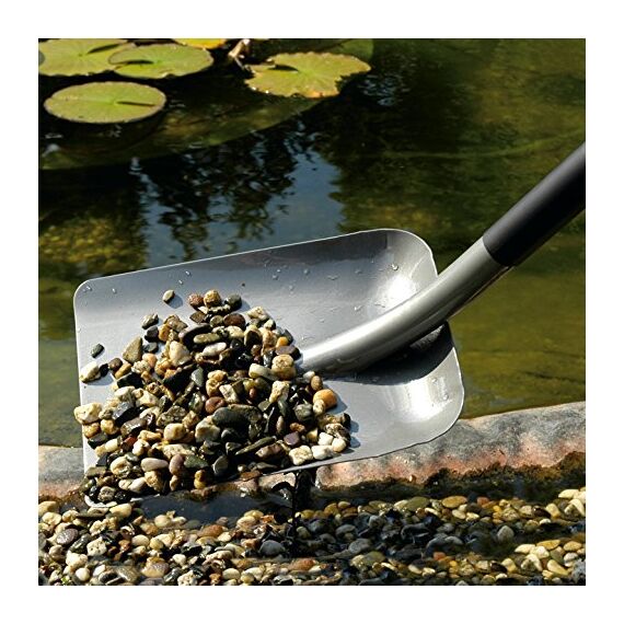 Fiskars Schaufel, Breite 23,5 cm, Länge: 132 cm, Stahl-Blatt und Stiel, Schwarz/Grau, Ergonomic, 1001579