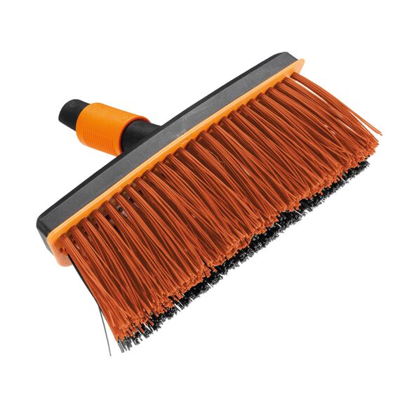 Fiskars Allzweckbesen, Besenkopf, Breite: 26 cm, Kunststoff-Borsten, Schwarz/Orange, QuikFit, 1001417