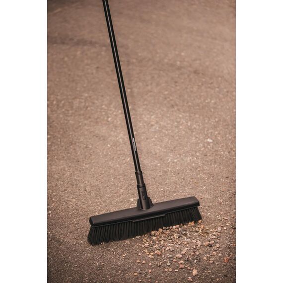 Fiskars Allzweckbesen-Kopf mit Powerclean-Borsten, Breite: 47 cm, L, Kunststoff, Schwarz, Solid, 1025931