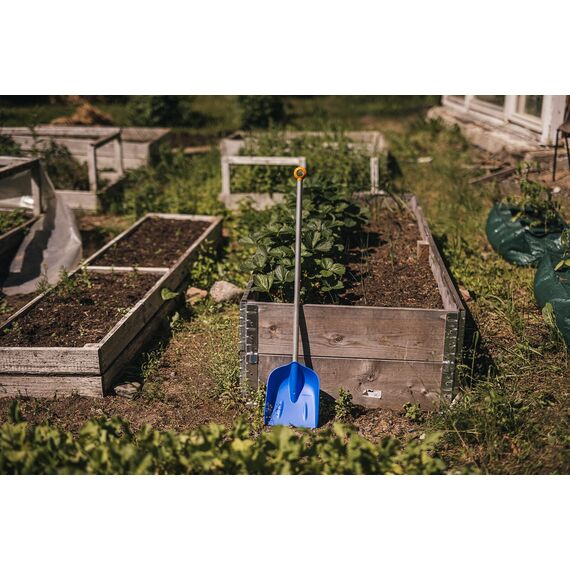 Fiskars Kinder-Schaufel, Länge: 88 cm, Kunststoff-Blatt/Aluminium-Stiel, Blau/Orange, MyFirst Fiskars, 1001421