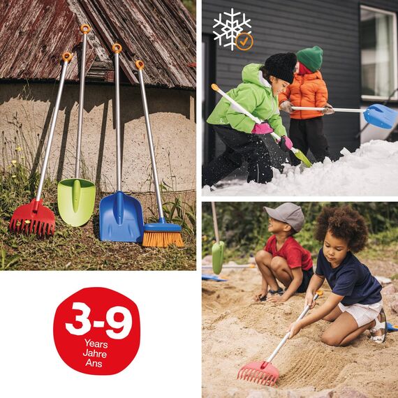 Fiskars Kinder-Spaten, Länge: 91 cm, Kunststoff-Blatt/Aluminium-Stiel, Grün/Orange, MyFirst Fiskars, 1001420