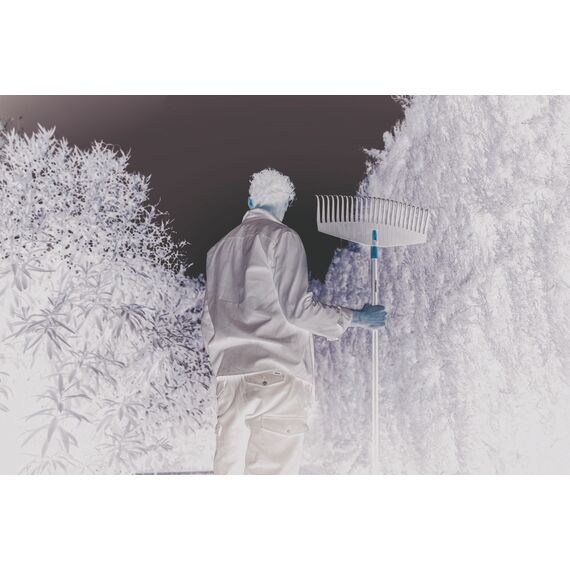 Fiskars Laubbesen-Kopf, 25 Zinken, Verbindbar mit Fiskars Solid Stiel, Breite: 51,1 cm, Kunststoff-Zinken, Schwarz, L, Solid, 1014915