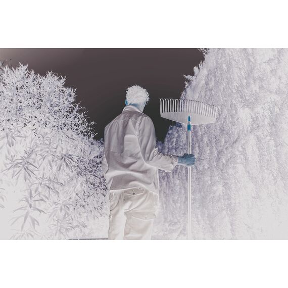 Fiskars Stiel, Für Fiskars Solid Laubbesen und Gartenrechen, Länge 157,5 cm, Aluminium, Schwarz/Orange, Solid, 1014913