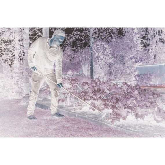 Fiskars Rechen mit 14 Zinken, Breite: 36 cm, Gehärtete Karbonstahlzinken/Aluminiumstiel, Schwarz/Orange, Solid, 1016036