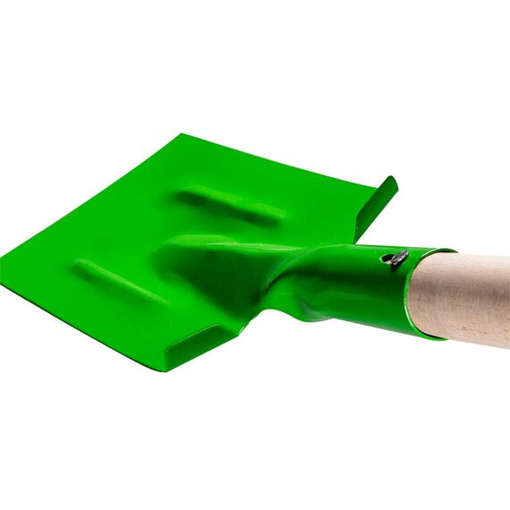 VERTO Gerader Spaten, Holzgriff, T-Griff Breite des Arbeitsteils 18 cm, Länge des Arbeitsteils 30 cm, Gesamtlänge 117 cm, Gewicht: 1,4 kg, lackierter Stahlkopf