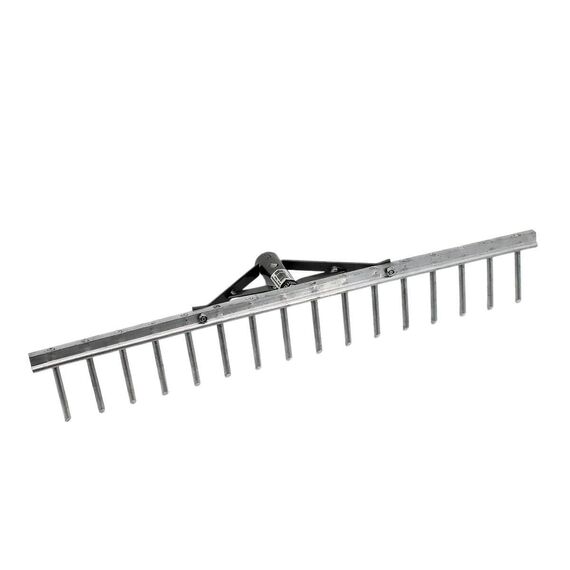 Rekord Aluminium Gartenrechen (62 cm Arbeitsbreite) – Leichter 16-Zinken-Rechen ohne Stiel | ideal für Laub, Rasenschnitt & Planierarbeiten | Stabiler Gartenrechen aus Aluminium