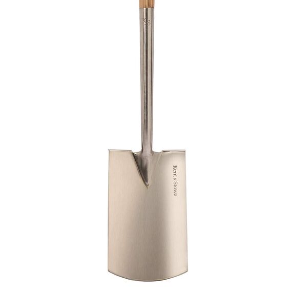 Kent & Stowe Gärtnerspaten – Profi-Spaten aus Edelstahl, für Harte und steinige Böden, Gartenspaten mit Stiel aus Eschenholz, Länge: 110 cm