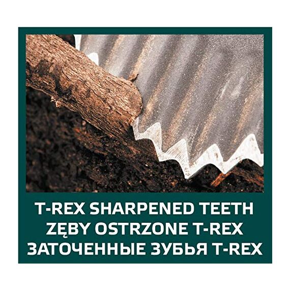 VERTO Gärtnerspaten Spitz Spaten mit wurzelsäge 125 cm Länge | Schaufel für Harte, steinige Böden | Fiberglasstiel, gehärteter Kopf, Rutschfester Griff, Profi T-Rex