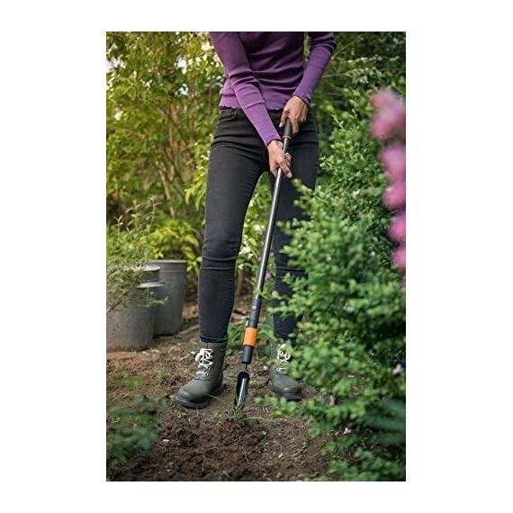 Fiskars Unkrautstecher, Werkzeugkopf, Breite: 3,5 cm, Stahl-Kopf, Schwarz/Orange, QuikFit, 1000731