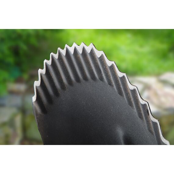 VERTO Profi Spitzspaten, Schaufel für Harte, steinige Böden 115 cm Länge | Holzgriff, gehärteter Kopf, Kunststoff-Doppelmaterialgriff, Metallverstärkung des Schafts, Gezackten Schaufel