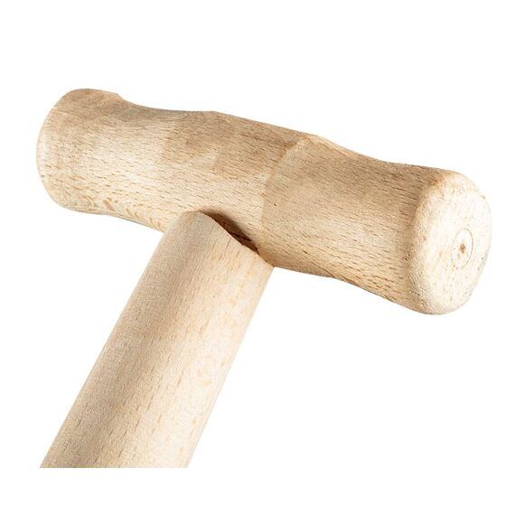 VERTO Gerader Spaten, Holzgriff, T-Griff Breite des Arbeitsteils 18 cm, Länge des Arbeitsteils 30 cm, Gesamtlänge 117 cm, Gewicht: 1,4 kg, lackierter Stahlkopf