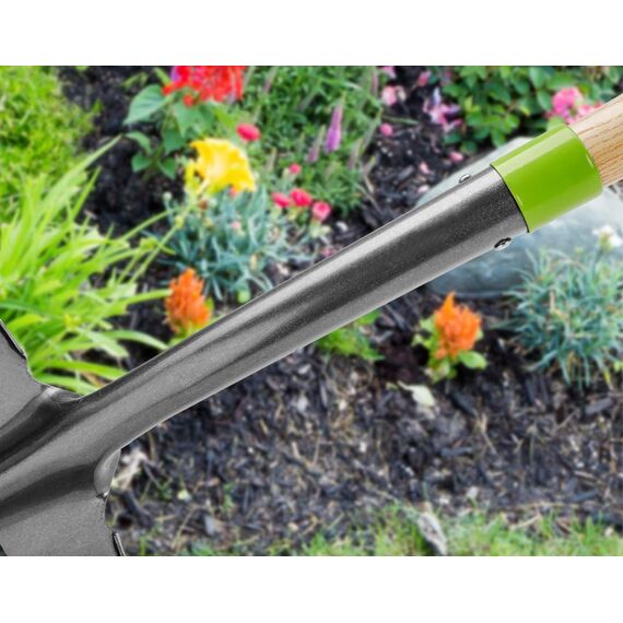 VERTO Profiwerkzeug für mehrere Einsatzbereiche im Garten und BAU - Spatenschaufel Schippe mit ergonomischem Holzstiel Gartenwerkzeuge Handwerkzeuge