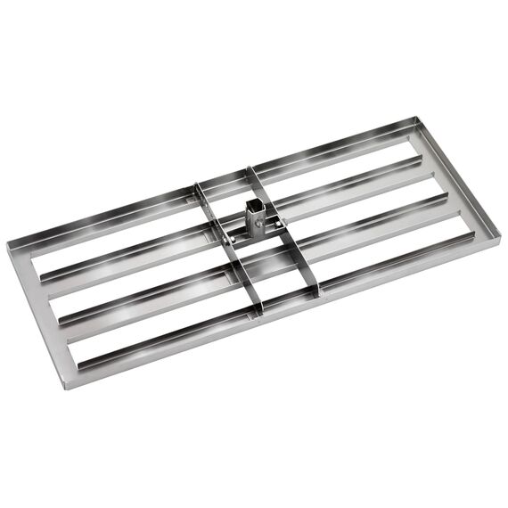 RISISANI® Rasenrakel | 80x30cm | V2A-Edelstahl rostfrei | 100% Made in Germany | Ohne Stiel | optionaler Adapter für Gardena Stiele separat erhältlich | Rasen sanden und Rakel