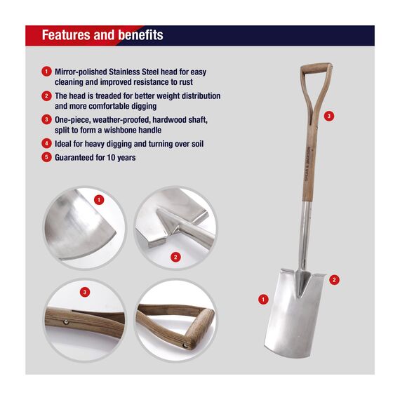 Spear & Jackson 4450DS Traditional Rostfreier Grabespaten