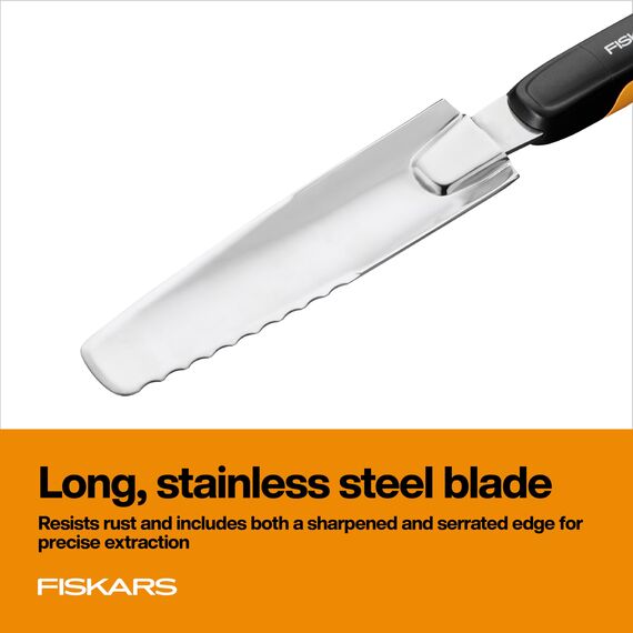 Fiskars 315540-1001 Xact Garten-Unkrautjäter, schwarz/Silber, Weeder, US import