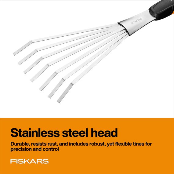 Fiskars 315520-1001 Xact Gartenrechen, Stahl