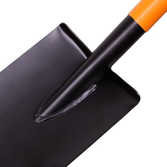 MIVOS Spitz-Spaten aus Gehärtetem Stahl - 75 cm - Mini Feldspaten mit Metall-Stiel und D-Griff - Schaufel - Gärtnerspaten - Kleine Spitzschaufel für Garten- und Bauarbeiten - Made in EU