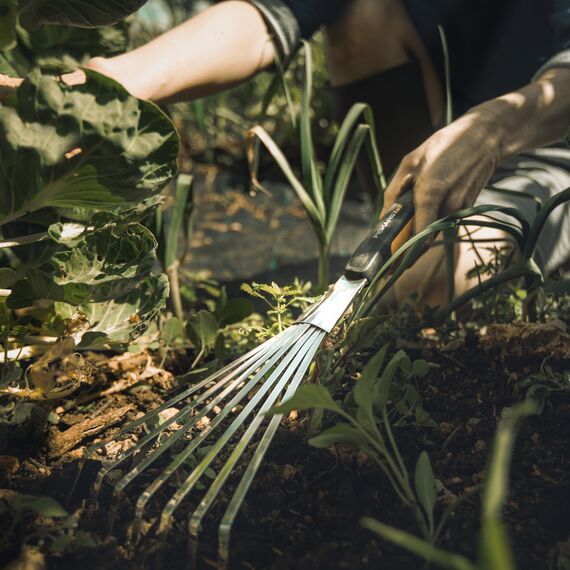 Fiskars 315520-1001 Xact Gartenrechen, Stahl