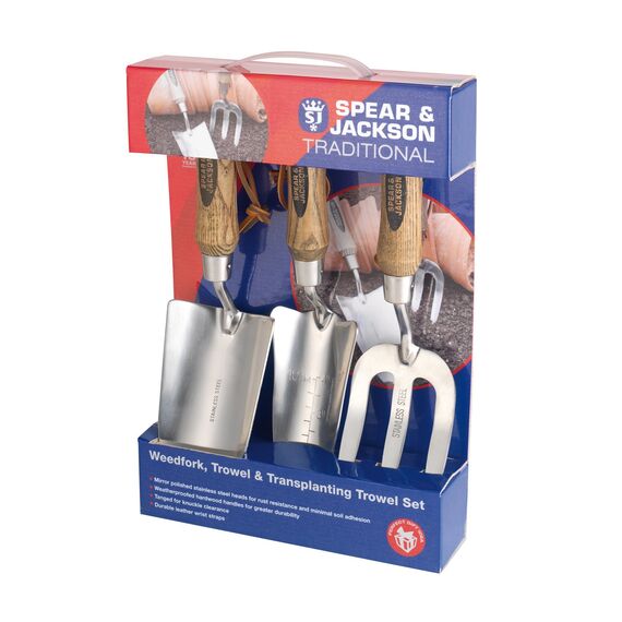 Spear & Jackson TRAD3PS Traditional 3-teiliges Edelstahl-Geschenkset