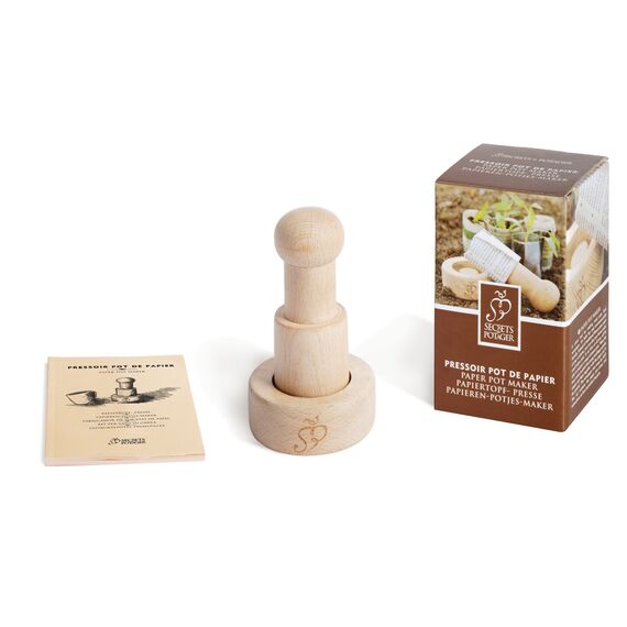 Esschert Design Papiertopf-Presse, Blumentopfpresse, formt Blumentöpfe aus Papier, Aussaattöpfe aus Papier