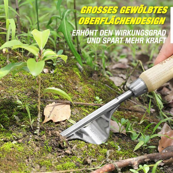 WORKPRO Gartenwerkzeug Set, 8 in 1 Gartengeräte mit Aufbewahrungstasche, aus Edelstahl, Gartenschaufel mit Holzgriff, Blumenschere, Gartenkralle, Handgrubber, Geschenk für Gärtnerinnen und Gärtner