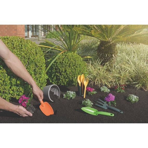 Tramontina 3-teiliges Gartenwerkzeug-Set aus Kunststoff, Handgartenkelle, Grubber, Pflanzkelle, ergonomischen Griffe