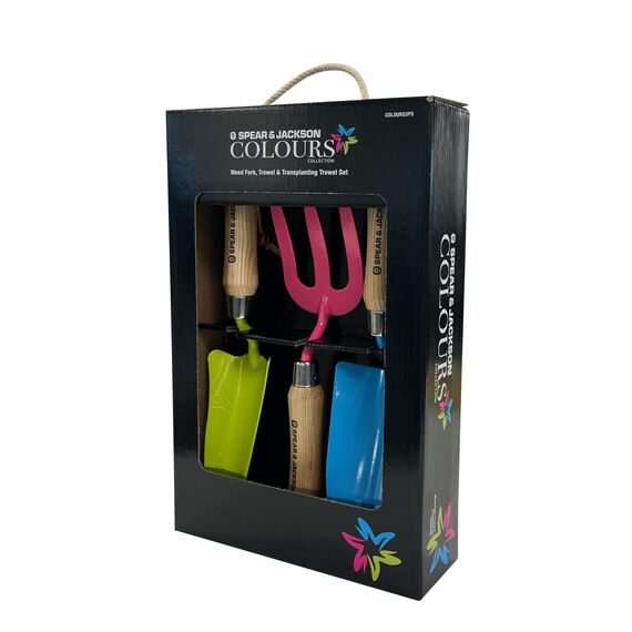 Spear & Jackson COLOURS3PS Colours Pflanzkelle, Pflanzgabel und Umpflanzkelle