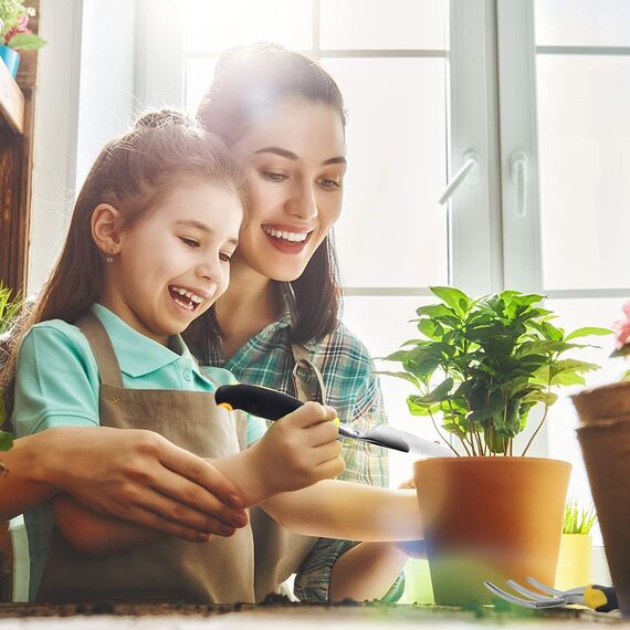 MKYRLX Gartenwerkzeug Set 32-teilig, ergonomische Gummigriffe mit Mehreren Köpfen, strapazierfähige Aufbewahrungstasche, Gartengeräte als Geschenk für Damen und Herren