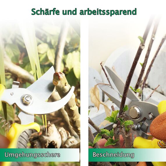 MKYRLX Gartenwerkzeug Set 32-teilig, ergonomische Gummigriffe mit Mehreren Köpfen, strapazierfähige Aufbewahrungstasche, Gartengeräte als Geschenk für Damen und Herren