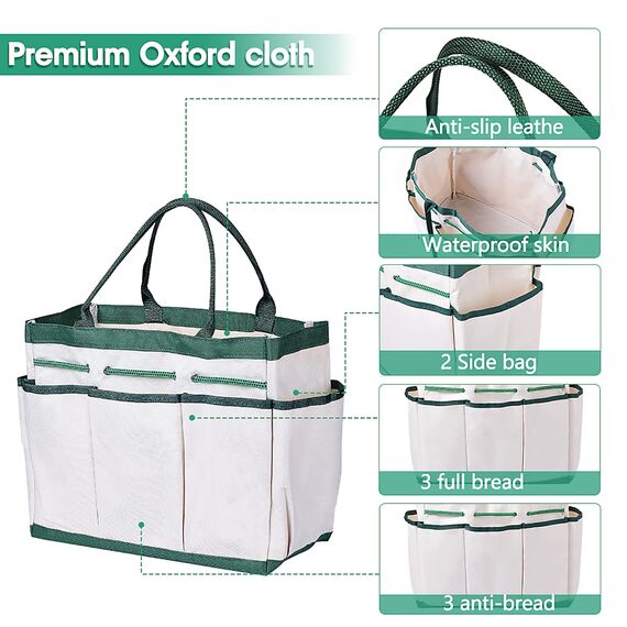 LBSTP Garten-Handwerkzeug-Geschenk-Set, Gartengeschenke für Frauen und Männer, 10-teilig, Edelstahl, robuste Gartenwerkzeug-Sets, Gartengeräte, Tasche für Damen und Herren, einfache Aufbewahrung